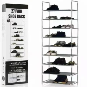 Zapatera de 9 pisos 27 pares metal+lona