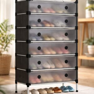 Zapatera de 7 pisos con protector