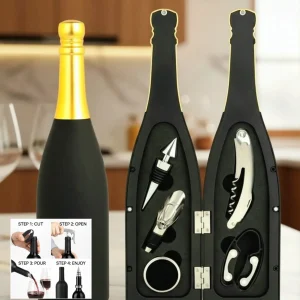 Set para abrir Vino en forma de Botella